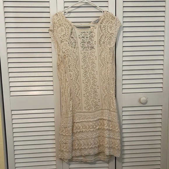 white christmas dresses Cancun Crochet White Dress – VETCHY main image 1